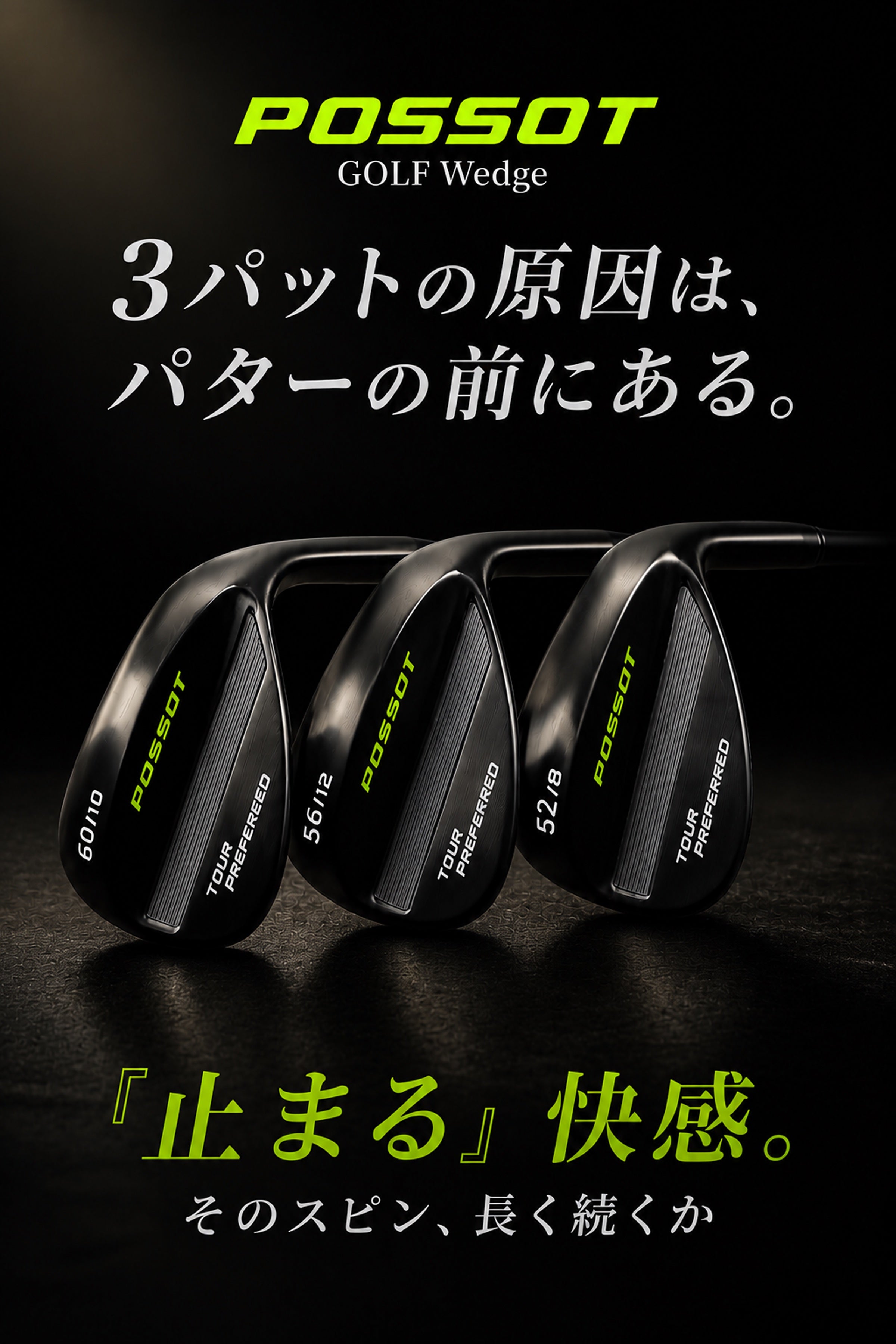 POSSOT GOLF Wedge 3パットの原因は、パターの前にある。『止まる』快感。